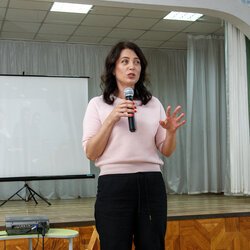 Світлана Долеско на фестивалі соціальних відеороликів у Гімназії №19 "Межигірська"