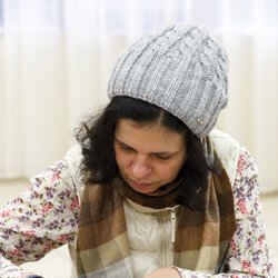 Фото з майстер-класу зі створення осінньої картини в техніці вовняної акварелі, Світлана Клименко