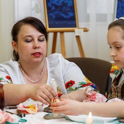 Фото з майстер-класу із писанкарства «Хвостики ластівки», Тетяна Коновал