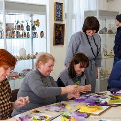 Фото з майстер-класу із валяння з шерсті картини «Акварель», Світлана Клименко