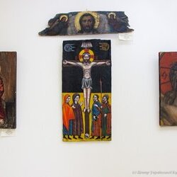 Ікони, написані Левом та Михайлом Скопами. Фрагмент експозиції виставки «Сонячний Великдень-2015».