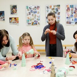 Фото з майстер-класу «Декоративна ялинка», Інна Кливець, Катерина Кліандрова, Олена Косік.