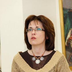 Ганна Андрес на закритті виставки «Багатослів'я мовчазних речей», 11 травня 2017 р.