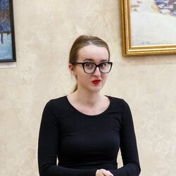 Анастасія Горобець на відкритті виставки живопису «Зима у вікні»