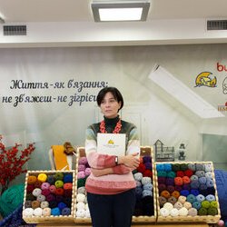 Світлана Долеско на закритті виставки «Тепла осінь», 29.10.2016 р.
