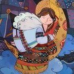 Твори малярства на склі, експоновані під час виставки «Етномандри»