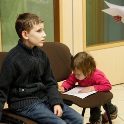 Фото з інтерактивної лекції для дітей про сучасне мистецтво, Інна Ковбасинська