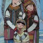 Твори малярства на склі, експоновані під час виставки «Етномандри»