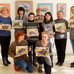 Фото з майстер-класу із валяння з шерсті картини «Акварель», Світлана Клименко