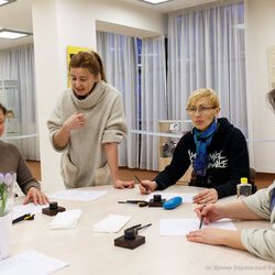Фото з майстер-класу з каліграфії «DE LIBERTATE», Людмила Гжебовська
