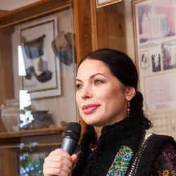 Влада Литовченко на відкритті виставки «Магія поліського орнаменту», 15.02.2017 р.