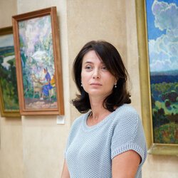 Світлана Долеско на відкритті виставки «навКОЛО МОГО БУТТЯ», 17 листопада 2017 р.