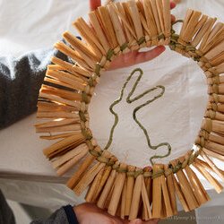 Фото із родинного майстер-класу із плетіння декоративного яйця з рогози, Ірина Контар