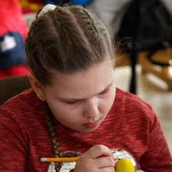 Фото з майстер-класу із декоративного розпису яйця, Інна Кливець, Олена Косік