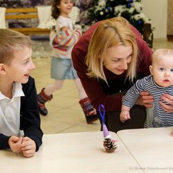 Фото з майстер-класу «Іграшка з ялинкових шишок», Інна Кливець, Катерина Кліандрова, Олена Косік.
