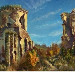 "Червоногородський замок", 20219, полотно, олія, 35х55, Художник: Дар'я Маслюкова