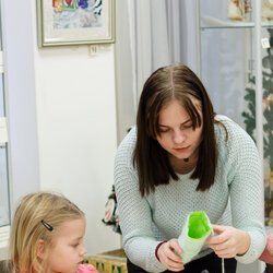 Фото з майстер-класу «Декоративна ялинка», Інна Кливець, Катерина Кліандрова, Олена Косік.