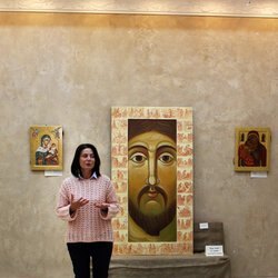 Світлана Долеско на відкритті виставки сучасних ікон «Обличчям до чудес», 1 лютого 2019 р.