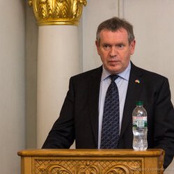 Амонд Муклебст на семінарі «Україна і світ», Музей гетьманства, 7 вересня 2017 р.