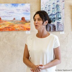 Світлана Долеско на відкритті виставки «Мрії та спогади», 31 липня 2018 р.