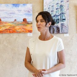 Світлана Долеско на відкритті виставки «Мрії та спогади», 31 липня 2018 р.