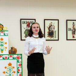 Інна Кливець на відкритті арт-проекту «Мистецтво поєднання – 2018», 15 січня 2018 р.