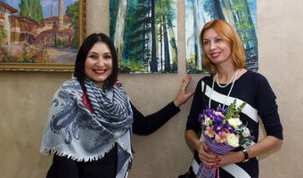 Інна Селантьєва та Ірина Бендеровська на відкритті виставки «Ukrainian art is the Best», 1.11.2016 р. Інна Селантьєва та Ірина Бендеровська на відкритті виставки «Ukrainian art is the Best», 1.11.2016 р.