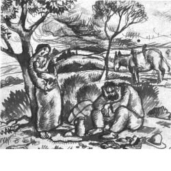 Л. Копельман. Втеча до Єгипту. 1930-і.пап., чорнило