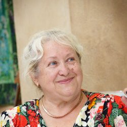 Ніна Янчуковська на відкритті виставки «Україна зоряної мови, Україна Божого Буття», 3 вересня 2017 р.
