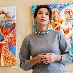 Світлана Долеско на відкритті виставки «Сонячний Великдень-2018», 17 березня 2018 р.