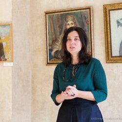Світлана Долеско на відкритті виставки «Ми споглядаємо за вами», 6 лютого 2018 р.