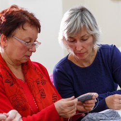 Фото з майстер-класу із в'язання спицями домашніх «чешок», Катерина Степанюк