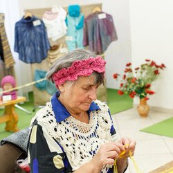Фото з майстер-класу із в'язання спицями головного убору «Пов'язка «Коса», Катерина Степанюк