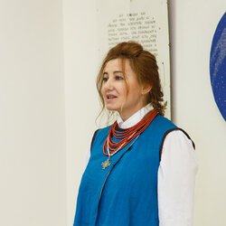 Людмила Гжебовська на відкритті виставки «Філософія каліграфії», 12 січня 2018 р.