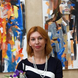 Ірина Бендеровська на відкритті виставки «Ukrainian art is the Best», 1.11.2016 р.