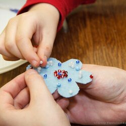 Фото з майстер-класу «Бісерна квітка з фетру», Олена Косік, Катя Кліандрова, Інна Кливець.
