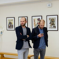 Іван та Василь Костенки на відкритті арт-проекту «Мистецтво поєднання – 2018», 15 січня 2018 р.