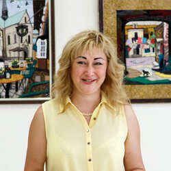 Наталія Трикіша на відкритті виставки «Клаптикові історії», 18 червня 2018 р.