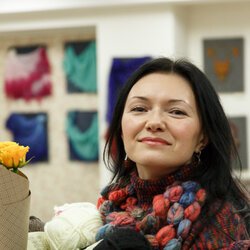 Тетяна Зосімова на закритті ІІ Всеукраїнської виставки в'язання «Тепла осінь», 27 жовтня 2017 р.