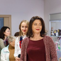 Світлана Долеско на відкритті ІІ Всеукраїнської виставки в'язання «Тепла осінь», 30 вересня 2017 р.