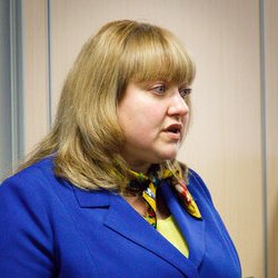 Олена Гончарова на посвяті в професію музеєзнавця студентів КНУКіМ, 27.10.2016 р.